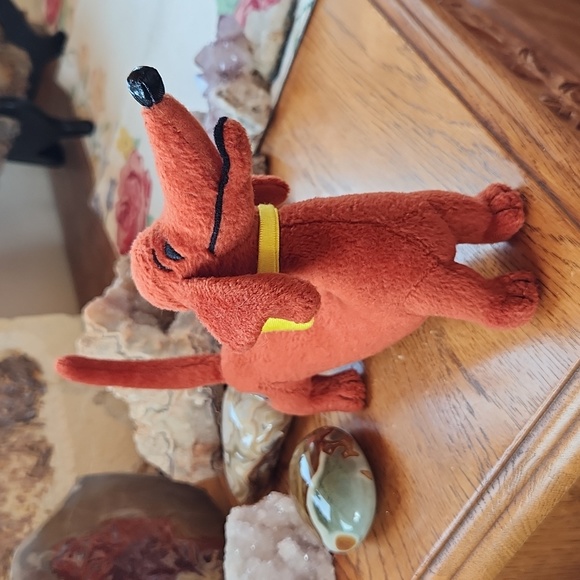 Yottoy Daschund 8" Stuffed Animal Yellow Bow Soft & Plush EUC - Picture 2 of 5